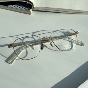 아이반7285 196 C902 52size 골드 빈티지 사각보잉 투브릿지 안경테