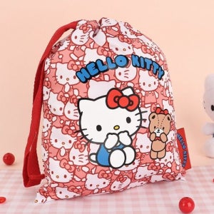 산리오친구들 헬로키티 스트링 패턴 파우치CS