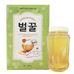국산 지리산 산지 아카시아 벌꿀 100% 2400g 6통(1박스) 산지직송