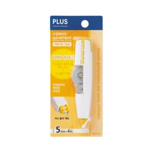 플러스 수정테이프 WH-605 파스텔 뉴컬러 에디션 고급 펜타입 본품, 옐로우, 1개