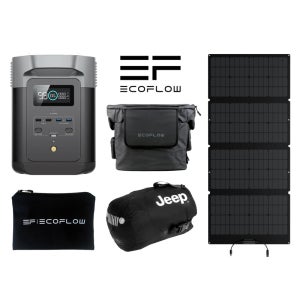 에코플로우 델타2 파워뱅크+태양광160W+덕다운침낭+수납가방 패키지 세트 캠핑 차박 인산철 파워뱅크 배터리