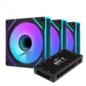 AONE STORM INFINITY PRO-120 ARGB PWM (컨트롤러/3팩, 블랙)