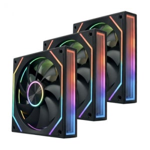 JBCNC X120 PRO 인피니티 ARGB PWM 리버스 (3팩, 블랙)