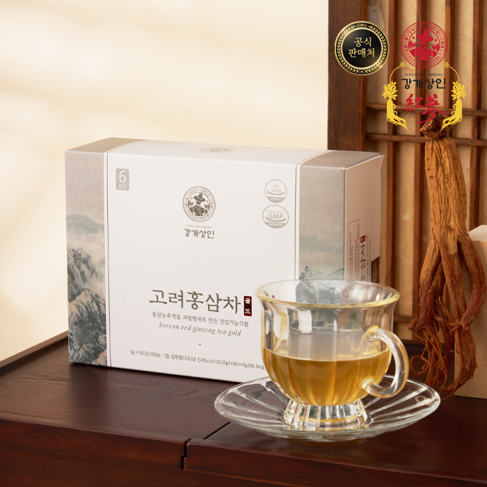 <b>강개상인 고려홍삼차 골드</b>(<b>3g</b> x 50포) 6년근 고유의 맛과 향을 즐겨보세요