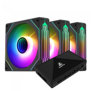 Segotep NR12 ARGB PWM 리버스 KIT (컨트롤러/3팩, 블랙)