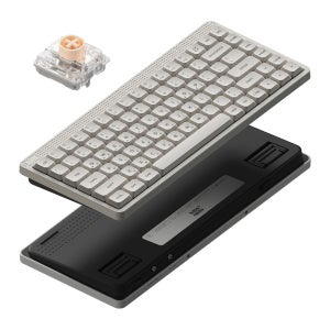 NUPHY NODE75 기계식키보드 로우 프로파일 루나 화이트, 나노 저소음 블러시축