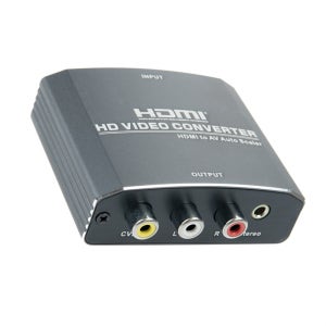 HDMI to AV젠더 3RCA 영상 아날로그 TV출력 PAL NTSC 변환 AZH301