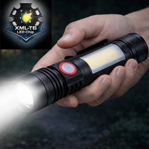 XMLT6 LED 충전식 COB 야외 줌 라이트 랜턴 손전등 후레쉬 DJD518C