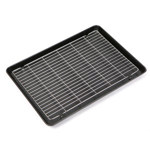 1/2 빵판(깊은 오븐팬) + 스텐 사각 식힘망 세트 베이킹 도구