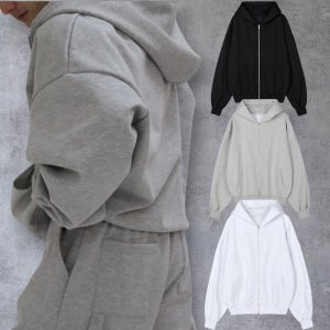 남자 봄 빅사이즈 오버핏 후드집업 루즈핏 무지 투웨이 커플 데일리 트레이닝