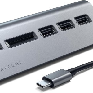 SATECHI USB-C 데스크탑 허브 실버 그레이