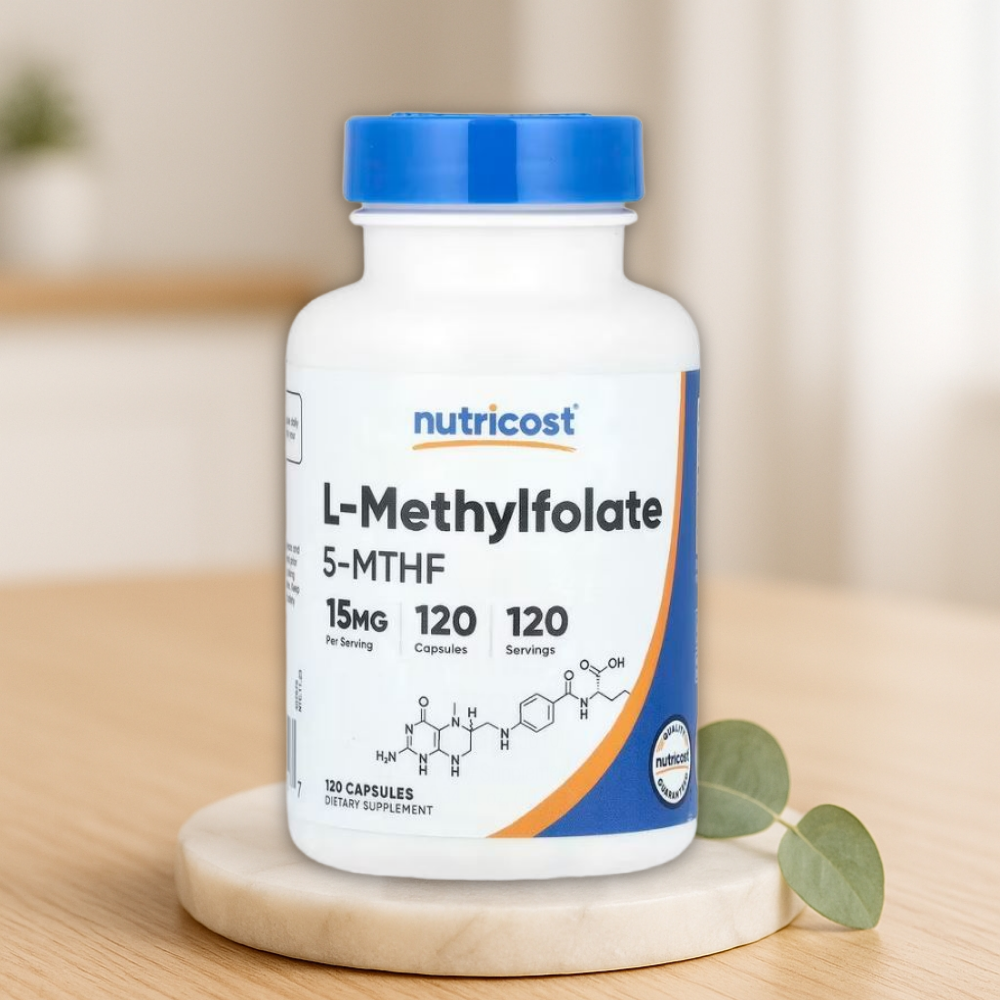 뉴트리코스트 엘메틸폴레이트 L-메틸<b>엽산</b> 15mg 활성형<b>엽산</b> 비타민B9 120캡슐, 1개