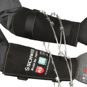 슈워 ANSI A9 컷 앤 레벨 5 천공 저항 팔 슬리브 PM915 물림 방지용 고위험 보호 가드 가드닝 가시 방지 법 집행 자기 방어용 전술 작업 1 Pair