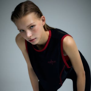 메쉬 져지 슬리브리스 데스블랙