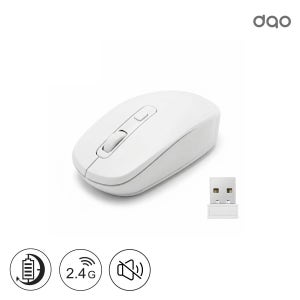다오 무소음 무선마우스 미니 사무용 2.4G 10M 1600dpi 무선 광마우스