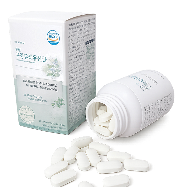 한담 구강유래유산균 자일리톨 <b>3000</b>mg 애플민트맛 60정