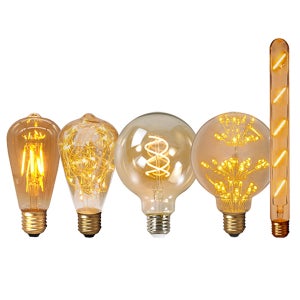 LED 에디슨 전구 G45 A60 ST64 G95 눈꽃 은하수 까페인테리어 감성전구