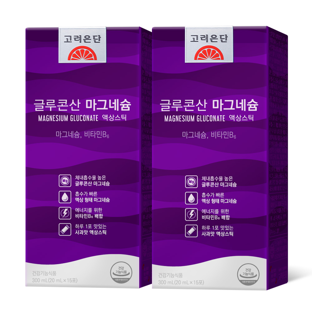 고려은단 글루콘산 마그네슘 액상스틱 15포, 2개