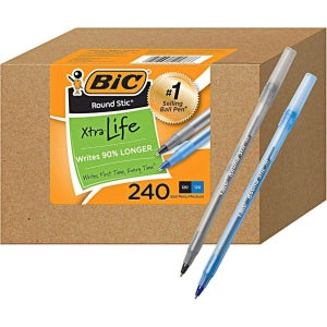BIC PENS 240개입 대용량 볼펜 잉크 컬러 블랙 블루 미국직구