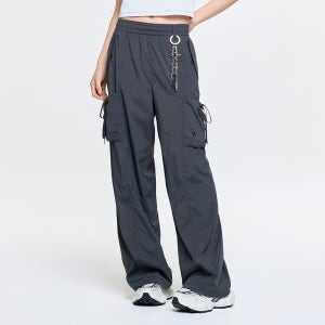 [MLB] 여성 고프코어 초경량 리본 카고 세미와이드 팬츠 BOS (D.Charcoal Grey) 3FWPB0963