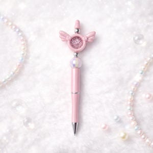 볼꾸 펜꾸 볼펜꾸미기 동대문 펜꾸 DIY 비즈볼펜 볼꾸재료 핑크 날개볼