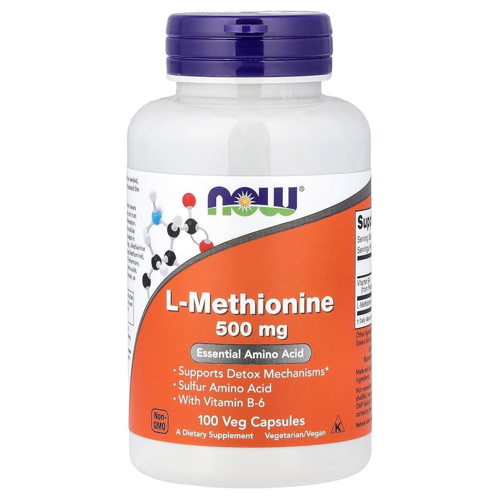 NOW 나우푸드 L<b>메티오닌 500MG</b> 캡슐 100정