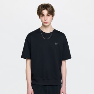 [MLB] 베이직 스몰로고 반팔 맨투맨 NY (Black) 3ARSB0163