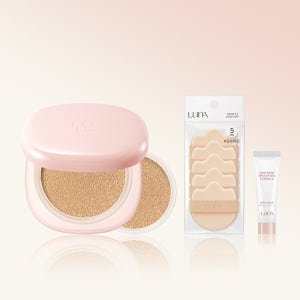 [슈퍼적립](NEW) 루나 롱래스팅 컨실 쿠션 본품 12g + 리필 12g (SPF50 PA++++) (+워터핏 글로우 퍼프 5P, 피치 베이스5ml)