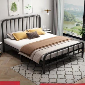 철제 침대프레임 골드 싱글 더블 내구성 강한 견고한 금속침대 프레임 구조 황금 1000x1900mm 판매