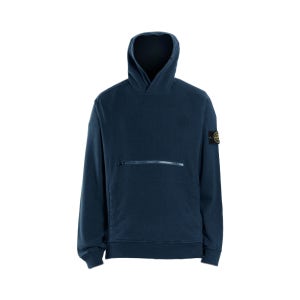 [스톤 아일랜드] 15주년 와펜 프론트 지퍼 후드티 다크블루 701563359 V0028