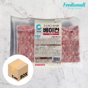 (박스판매) 대상 청정원 고소하고 바삭한 베이컨 1kg x5개
