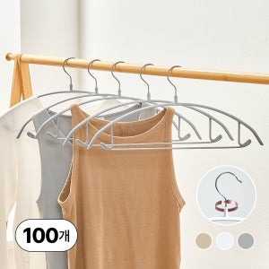 얼라이브즈 회전형 논슬립 어깨뿔방지 옷걸이 - 그레이, 100개