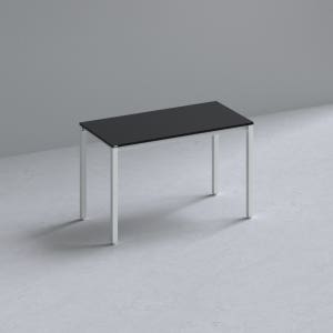 209애비뉴 제로데스크 1200x600mm, 블랙상판+화이트프레임