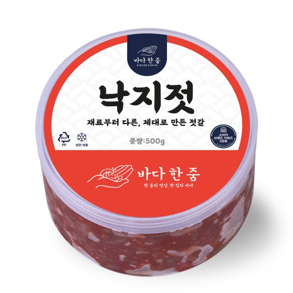 최상급 낙지젓갈 탱글탱글 식감 밥도둑 반찬 저염 국내제조 250g 500g 1kg