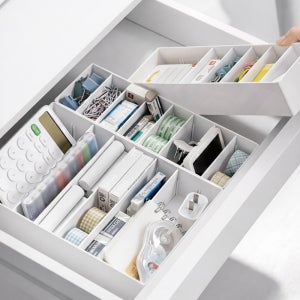 케이블정리함 서랍칸막이 전선정리 서랍정리함 라지 화이트