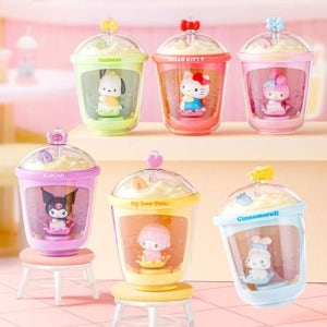 (6개입) 산리오와친구들 랜덤 피규어 밀크티 컵 시리즈 박스출고CS