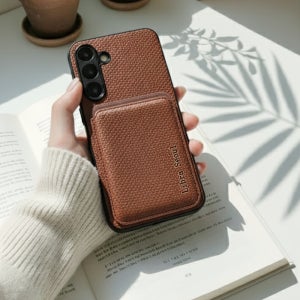 리브라 맥세이프케이스 핸드폰 카드 케이스 휴대폰 지갑 브라운, 갤럭시S26