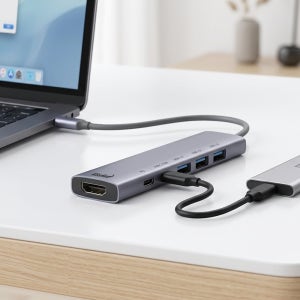 [키스쿠] 멀티포트 6in1 USB C타입 허브 OG26EA / PD100W 4K HDMI