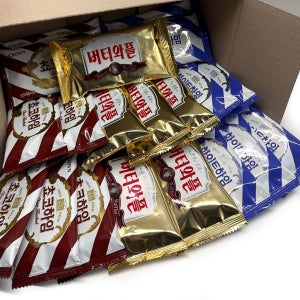 크라운 과자 3종세트 쵸코하임+화이트하임+버터와플 믹스 총 30개 대용량