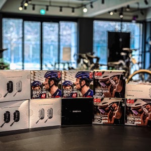 세나 바이컴 20 듀얼팩 자전거 초소형 블루투스 메시 인터콤 헤드셋 BIKOM20-0XD