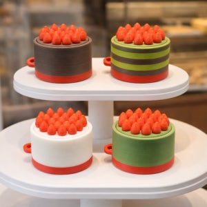 화이트 초코 딸기 키캡 키링 클리커 층층마켓 두쫀쿠 스초생 화초생