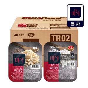 [네이버 단독] 더미식 당찬진미 백미밥 200g x 24개입 + 귀리쌀밥 180g x 3개입