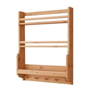 접시랙 양념통 다용도 거치대 조리도구 보관함 홀더 60 x 15 x 80cm / 라이트 월넛