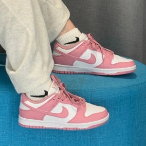 나이키 우먼스 덩크 로우 화이트 엘리멘탈 핑크 DD1873-112