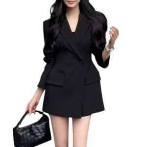 여성 가을 블레이저 아워글래스 자켓