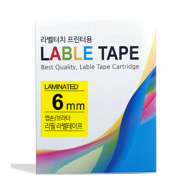 [호환] 브라더 라벨테이프 6mm PT-P710BT 라벨기 테이프 라벨지 라벨프린터 흰검