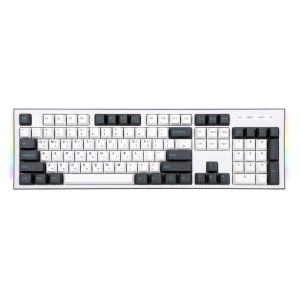콕스 CK01 PBT 이색사출 사이드 RGB 기계식 키보드 그레이 화이트, 적축