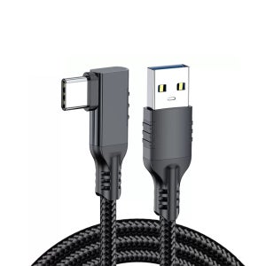 USB 3.2 A C타입 충전 데이터 꺽임 케이블 10Gbps 60W 1.5m, 1개