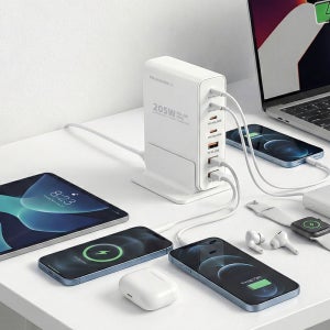 탭앤탭 205W 7포트 GaN 초고속 충전기 PD 애플워치 핸드폰 아이폰 멀티 충전 PPS