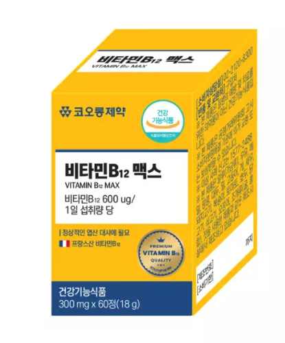 코오롱<b>제약 비타민 B12</b> 맥스 60정, 1개